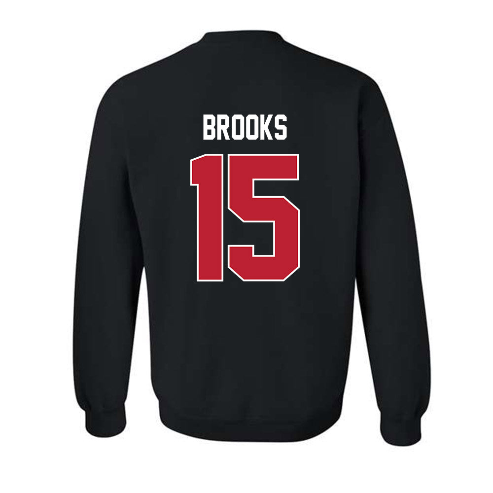 Georgia - NCAA Football : Khamari Brooks - Helmet Shersey Crewneck Sweatshirt-1
