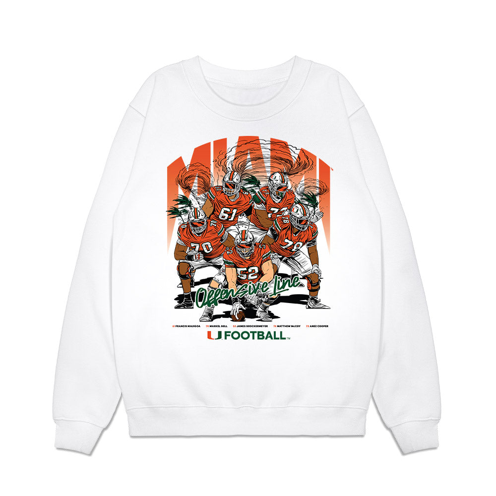 Miami - NCAA Football : - Team Collage Premium Crewneck Sweatshirt-0