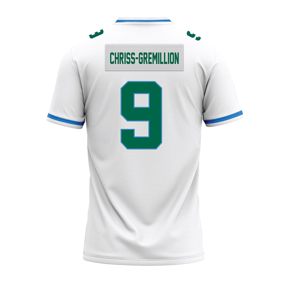 Tulane - NCAA Football : Zeon Chriss-Gremillion - White Premium Football Jersey-1