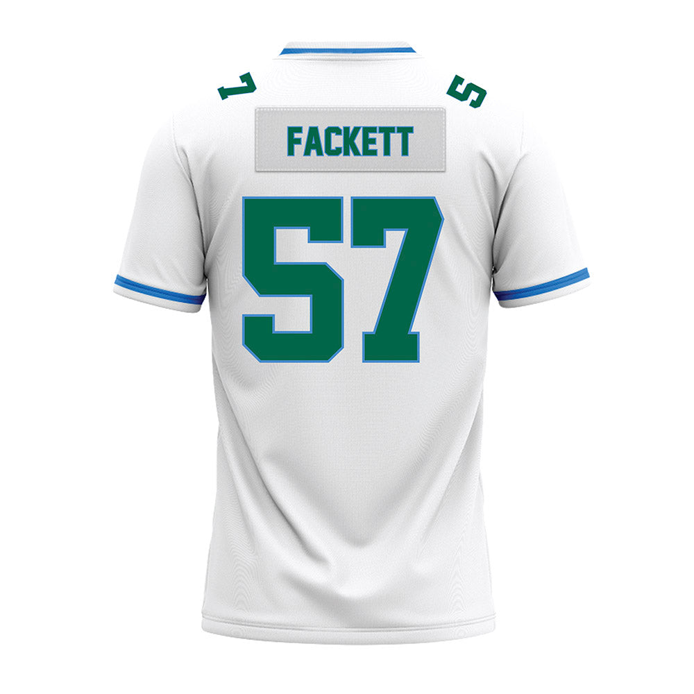 Tulane - NCAA Football : Deborah Fackett - White Premium Football Jersey-1