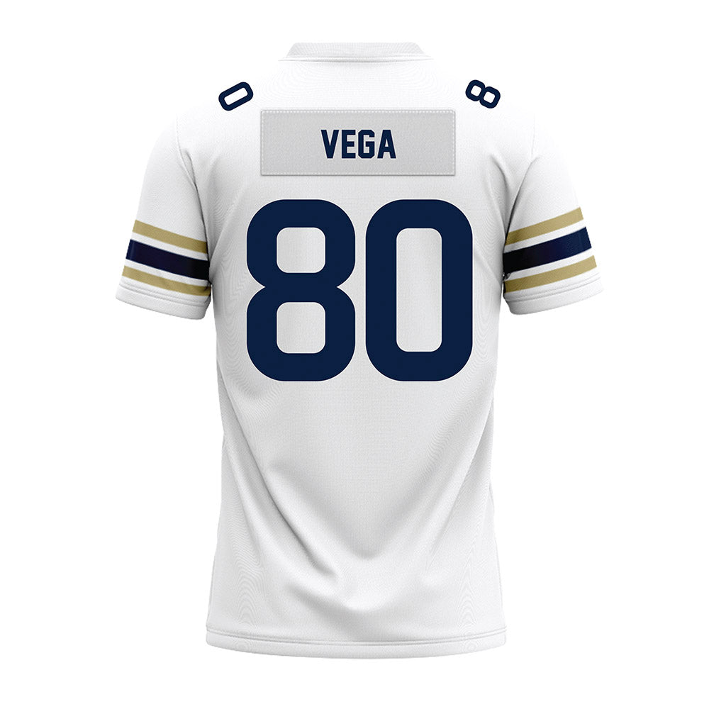 Akron - NCAA Football : Eddie Vega - White Premium Football Jersey-1