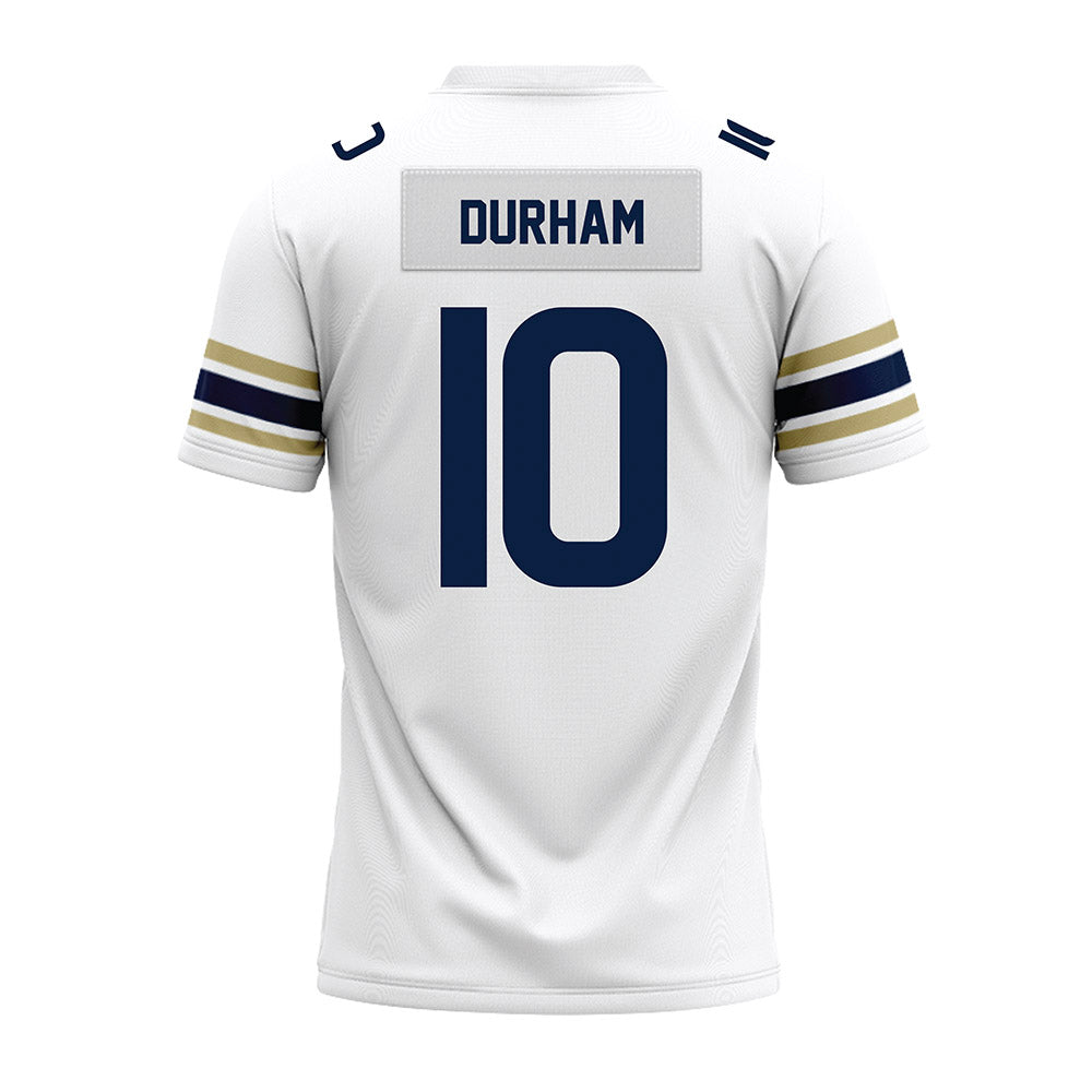 Akron - NCAA Football : Cyrus Durham - White Premium Football Jersey-1