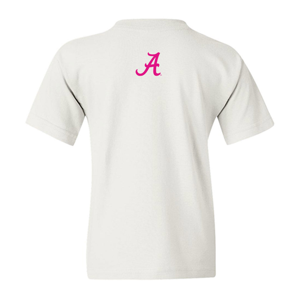 Alabama - NCAA Women's Volleyball : Power of Pink Alternate White Youth T-Shirt-1