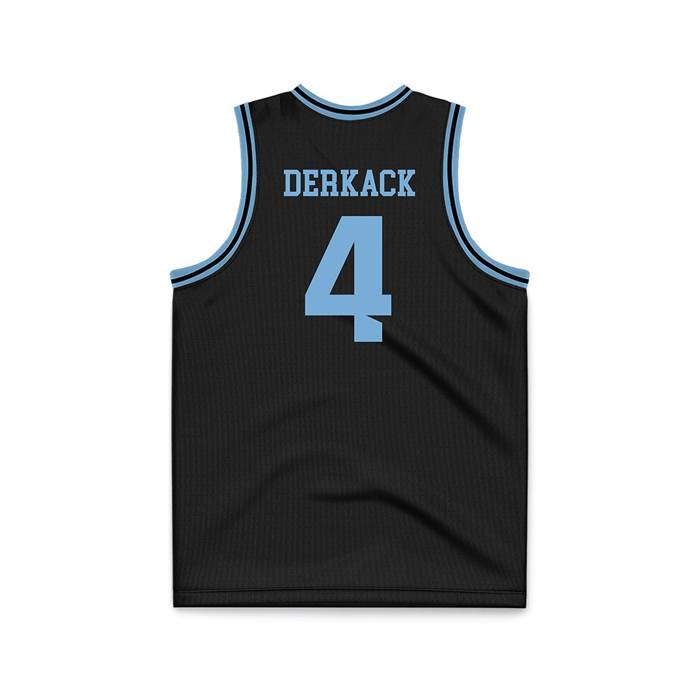Dayton - NCAA Men's Basketball : Jordan Derkack - Black Basketball Jersey-1