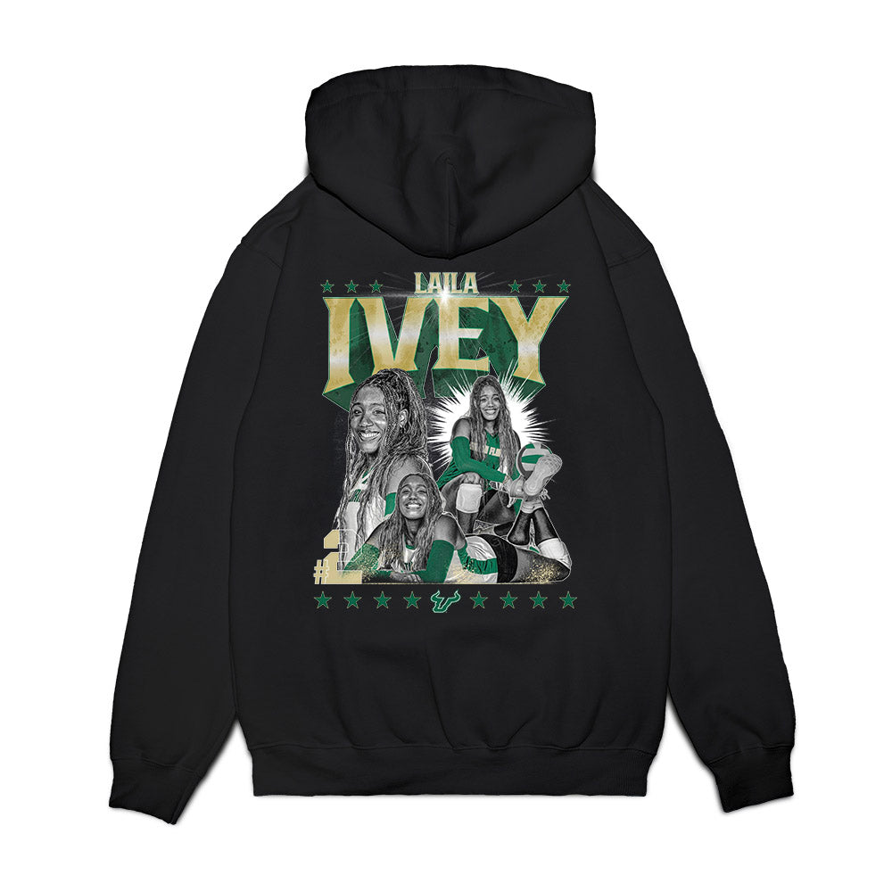 USF - NCAA Women's Volleyball : Laila Ivey - Collage Premium Hooded Sweatshirt-1