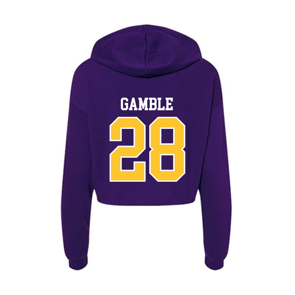 East Carolina - NCAA Football : Zyeir Gamble - Classic Shersey Women's Crop Fleece Hoodie-1