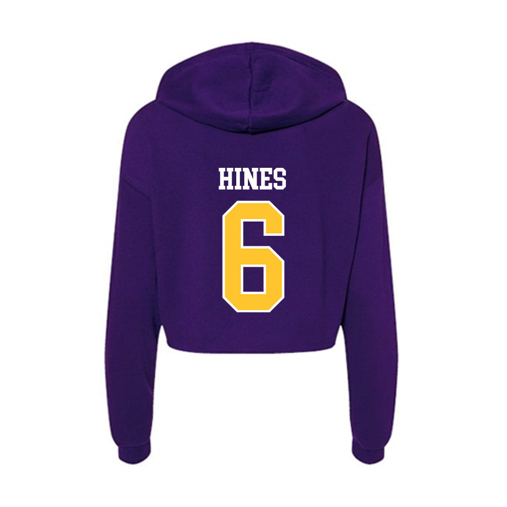 East Carolina - NCAA Football : DeMarius Hines - Classic Shersey Women's Crop Fleece Hooded Sweatshirt-1