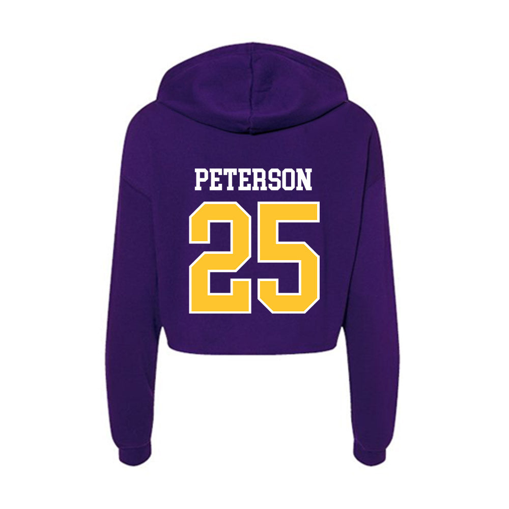 East Carolina - NCAA Football : Christian Peterson - Classic Shersey Women's Crop Fleece Hooded Sweatshirt-1