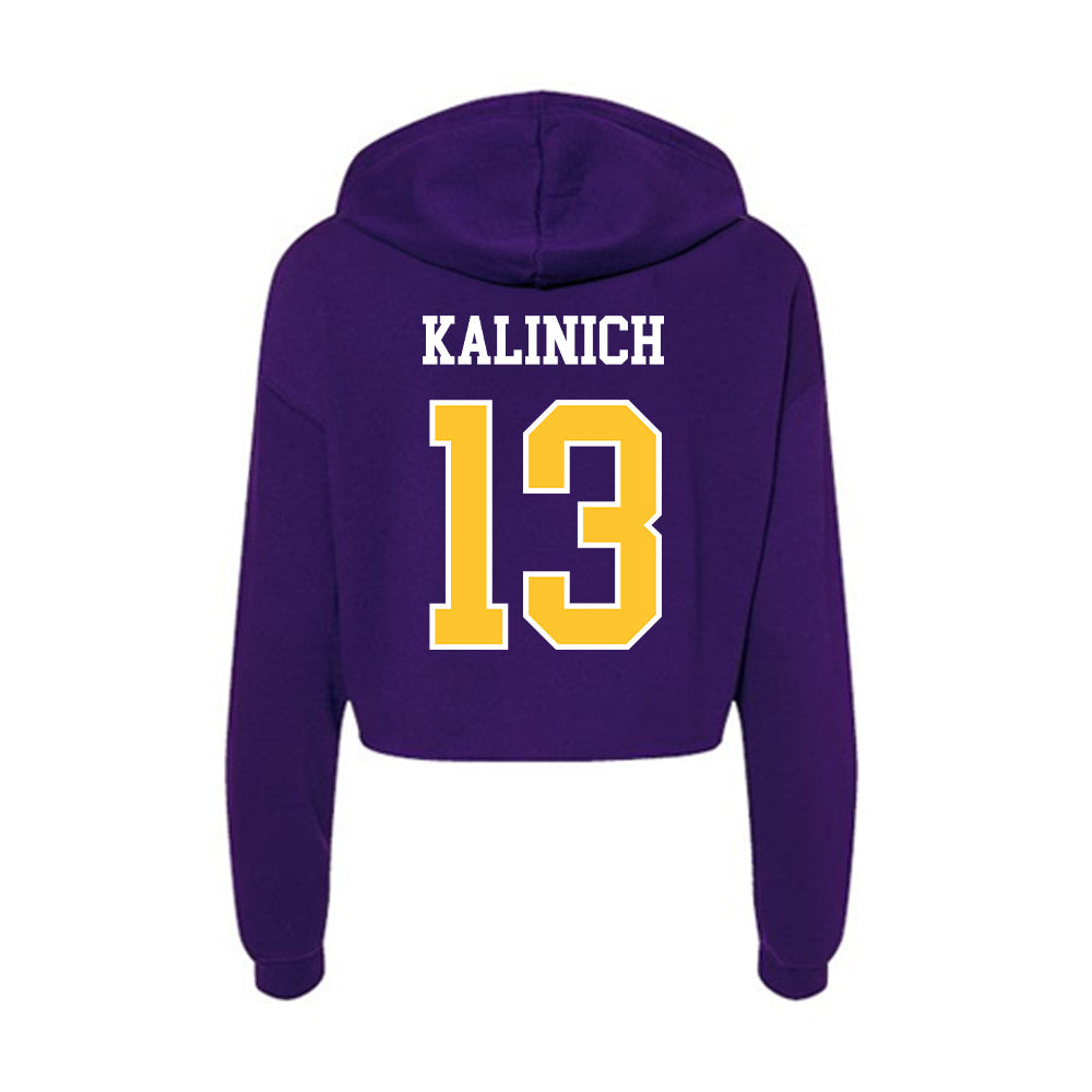 East Carolina - NCAA Baseball : Michael Kalinich - Classic Shersey Women's Crop Fleece Hooded Sweatshirt-1