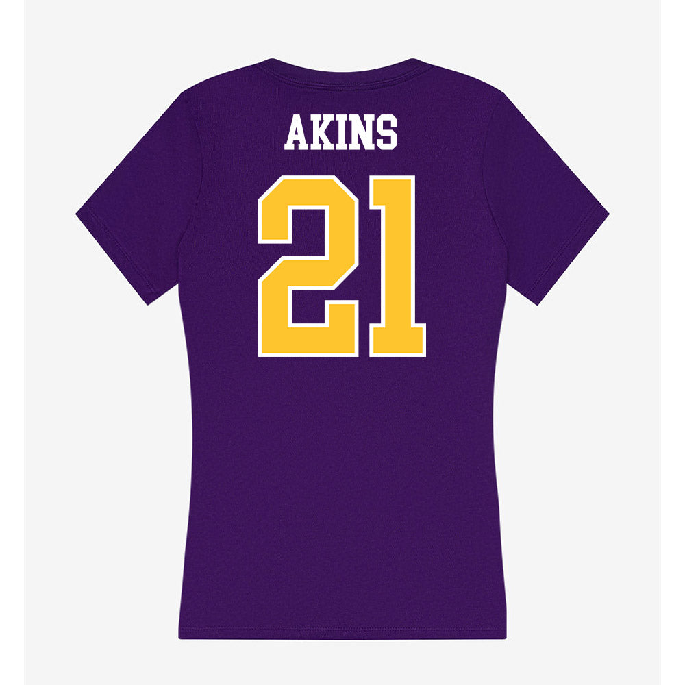 East Carolina - NCAA Football : Jonathan Akins - Classic Shersey Women's V-Neck T-Shirt-1