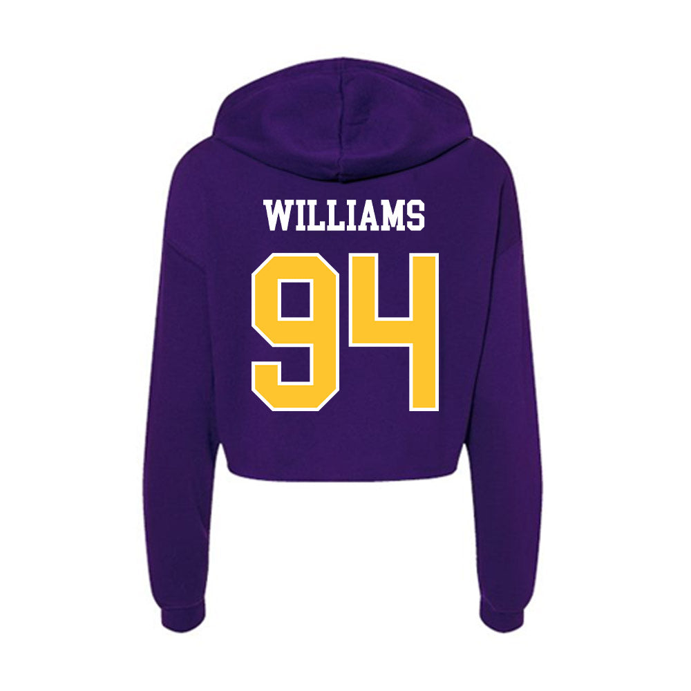 East Carolina - NCAA Football : Javon Williams - Classic Shersey Women's Crop Fleece Hoodie-1