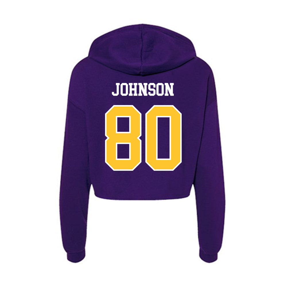 East Carolina - NCAA Football : Ty Johnson - Classic Shersey Women's Crop Fleece Hoodie-1