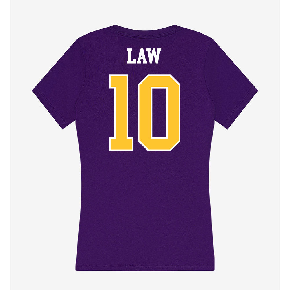 East Carolina - NCAA Football : Crews Law - Classic Shersey Women's V-Neck T-Shirt-1