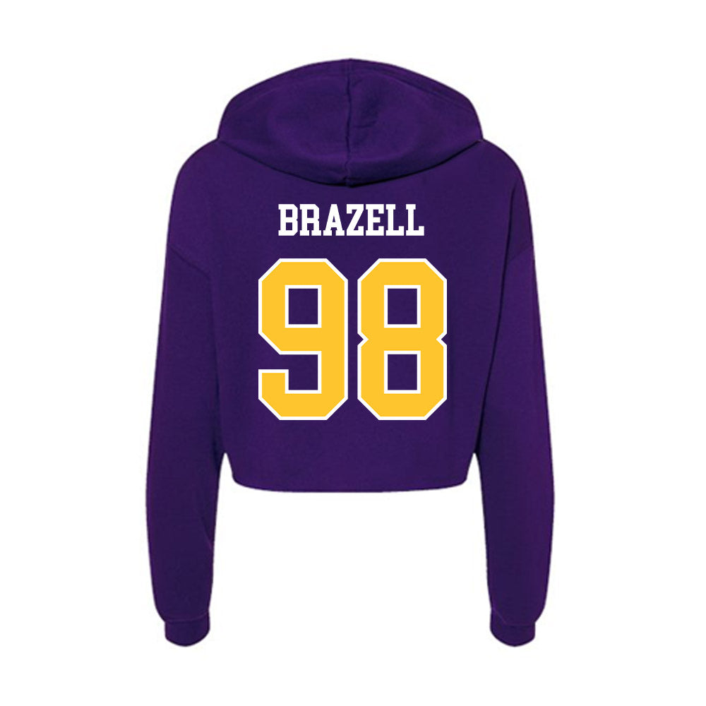 East Carolina - NCAA Football : Torin Brazell - Classic Shersey Women's Crop Fleece Hooded Sweatshirt-1