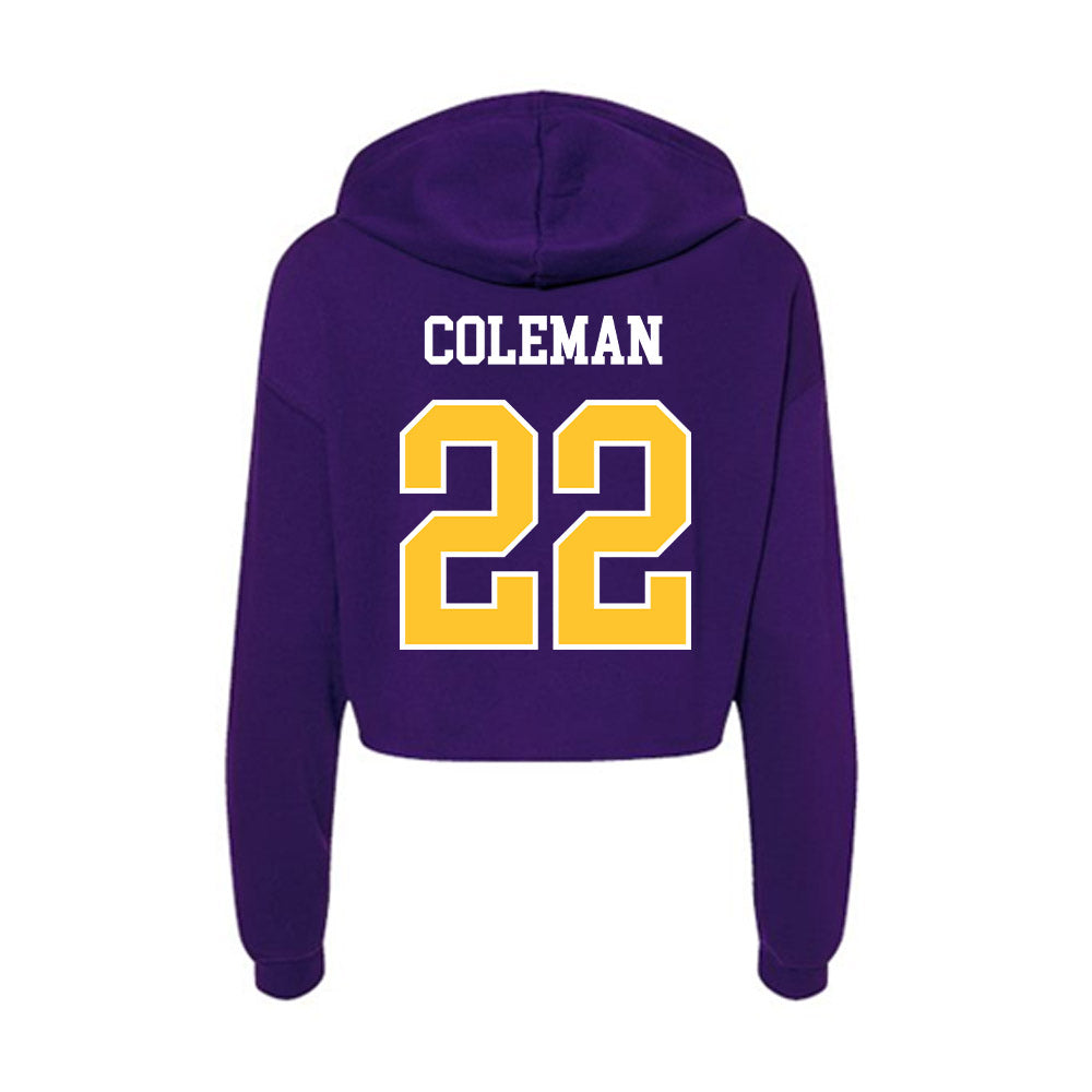 East Carolina - NCAA Football : David Coleman - Classic Shersey Women's Crop Fleece Hoodie-1