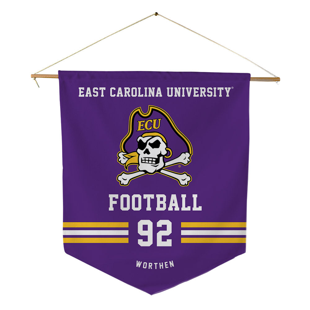 East Carolina - NCAA Football : Dylon Worthen - Pennant - 18" x 21"-0