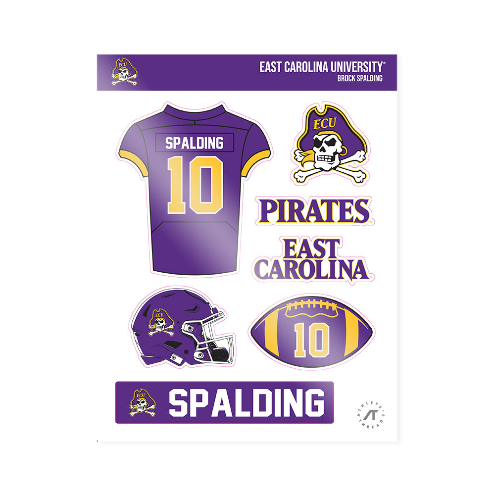 East Carolina - NCAA Football : Brock Spalding - Sticker Sheet-0