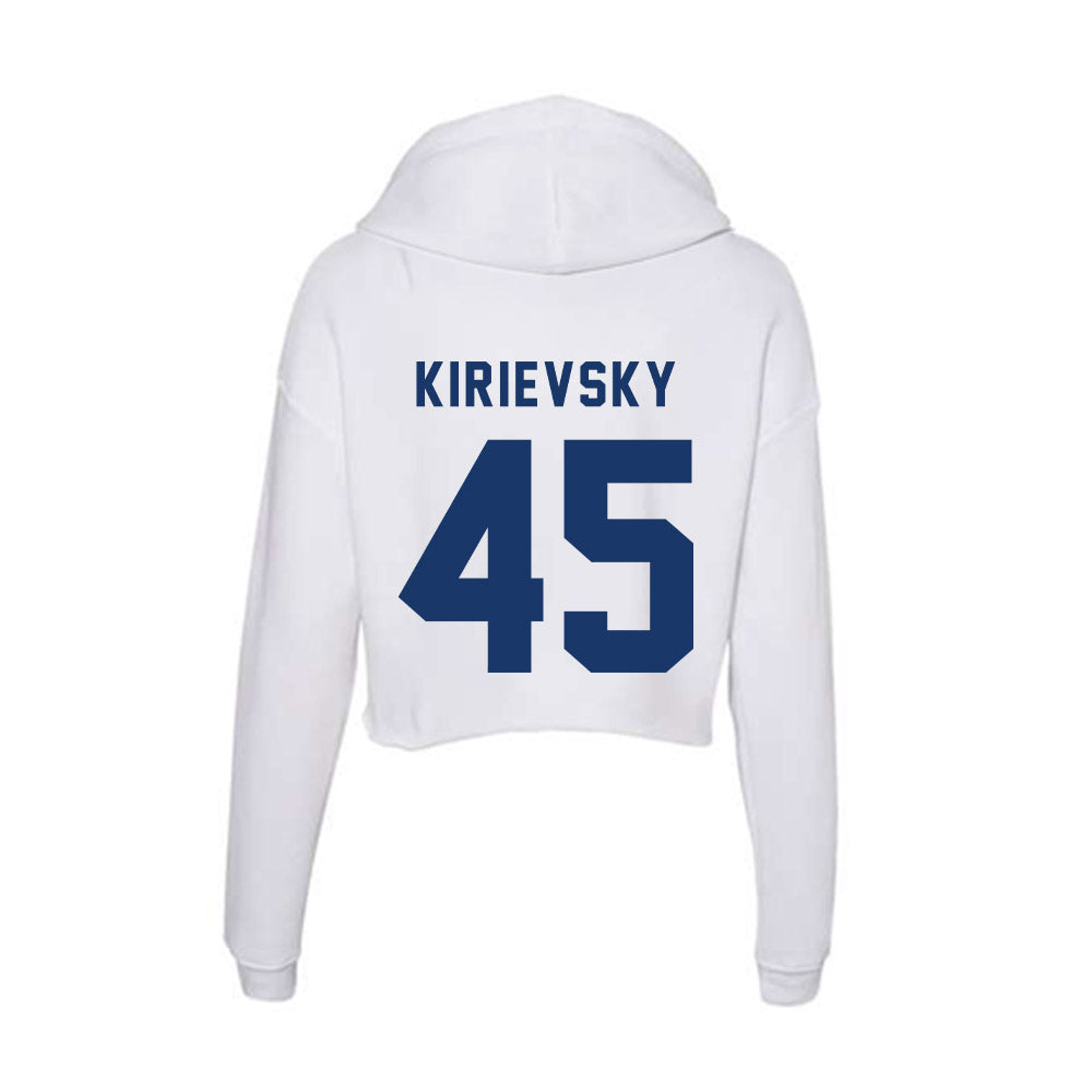 Yeshiva - NCAA Men's Basketball : Alex Kirievsky - Classic Shersey Women's Crop Fleece Hoodie-1