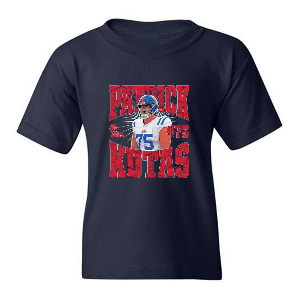 Ole Miss - NCAA Football : Patrick Kutas - Collage Youth T-Shirt-0