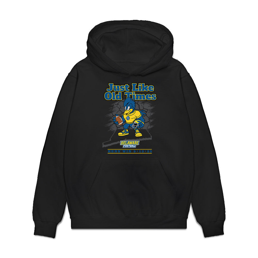 Delaware - NCAA Football : Connecticut Win Premium Hooded Sweatshirt-0