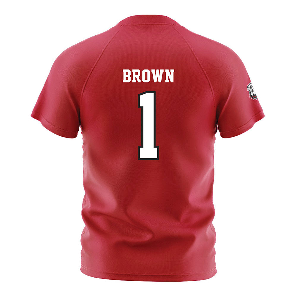 Georgia - NCAA Women's Soccer : Jordan Brown - Red Soccer Jersey-1