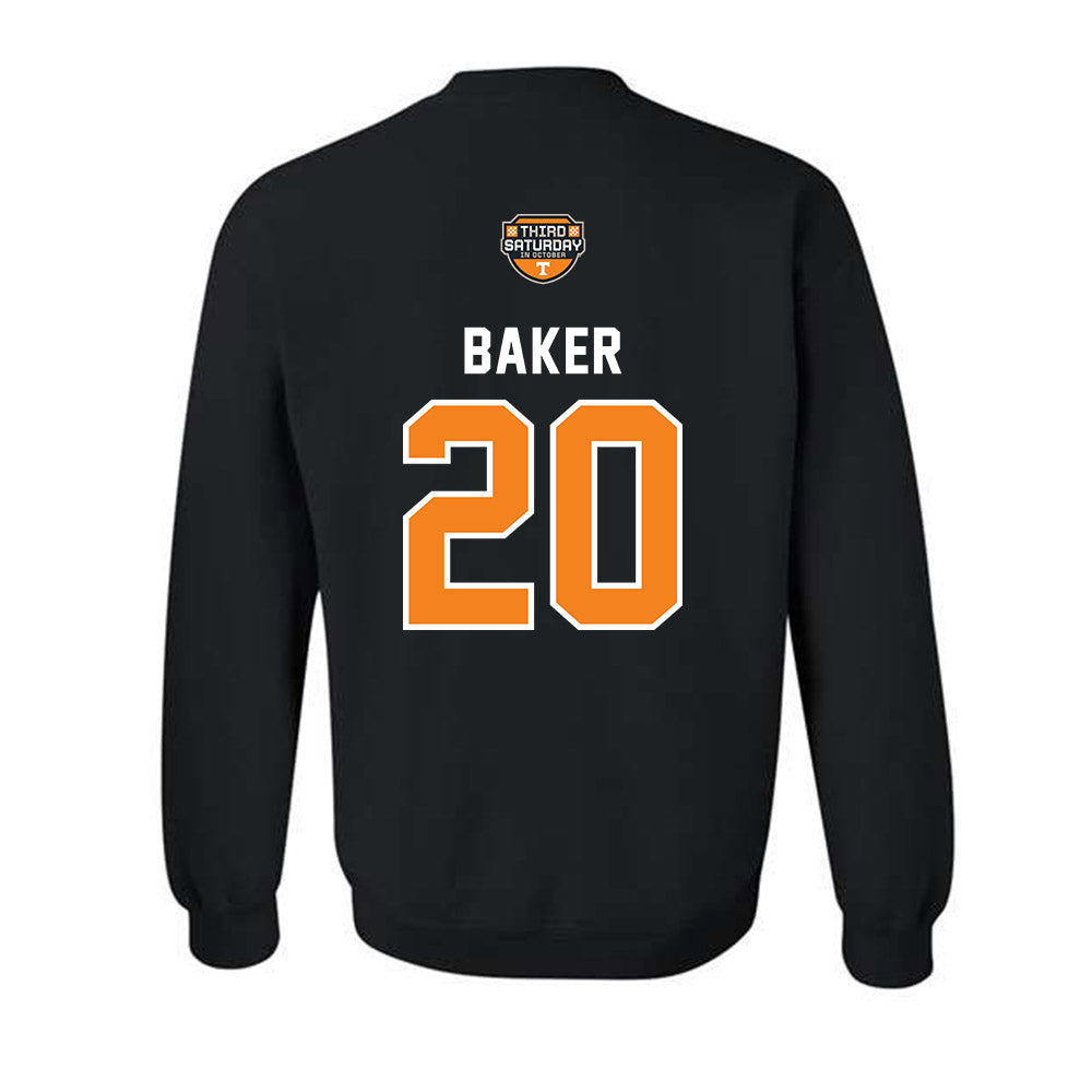 Tennessee - NCAA Football : Justin Baker - Third Saturday Black Crewneck Sweatshirt-1
