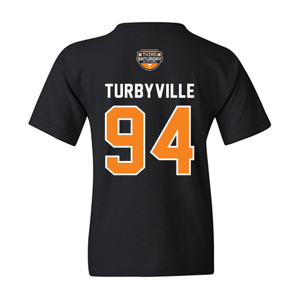 Tennessee - NCAA Football : Josh Turbyville - Third Saturday Black Youth T-Shirt-1