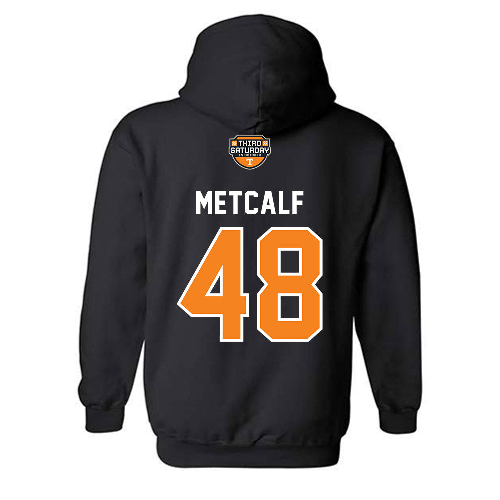 Tennessee - NCAA Football : Tevis Metcalf - Third Saturday Black Hooded Sweatshirt-1