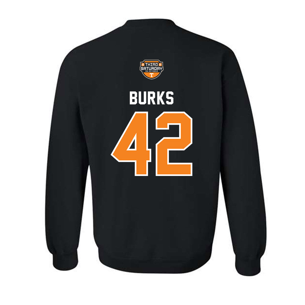 Tennessee - NCAA Football : DJ Burks - Third Saturday Black v2 Crewneck Sweatshirt-1