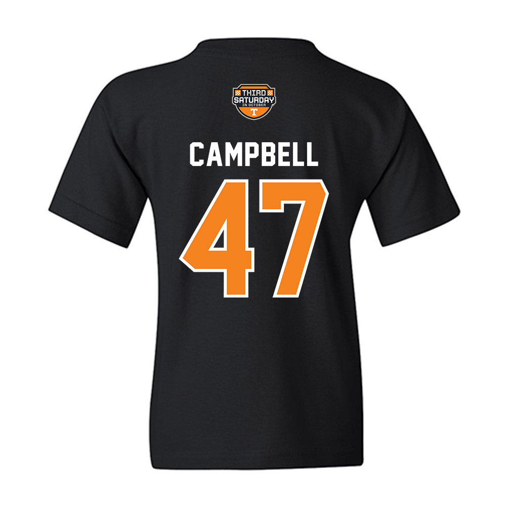 Tennessee - NCAA Football : Isaiah Campbell - Third Saturday Black v2 Youth T-Shirt-1