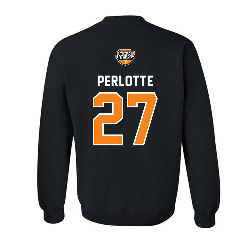 Tennessee - NCAA Football : Jadon Perlotte - Third Saturday Black v2 Crewneck Sweatshirt-1