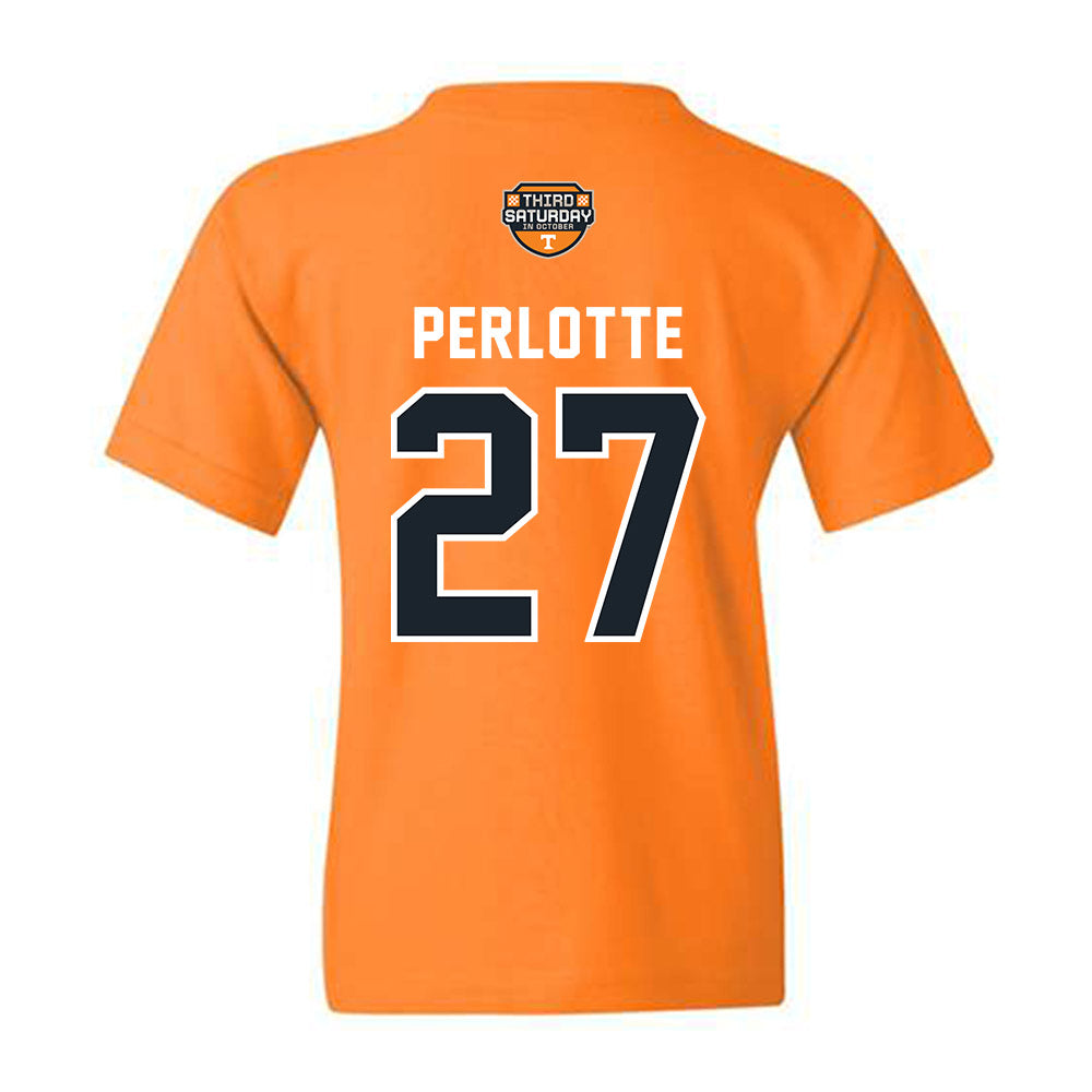 Tennessee - NCAA Football : Jadon Perlotte - Third Saturday Orange Youth T-Shirt-1
