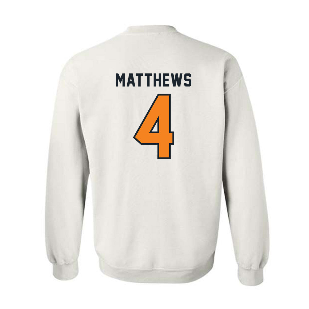 Tennessee - NCAA Football : Mike Matthews - Third Saturday White Crewneck Sweatshirt-1