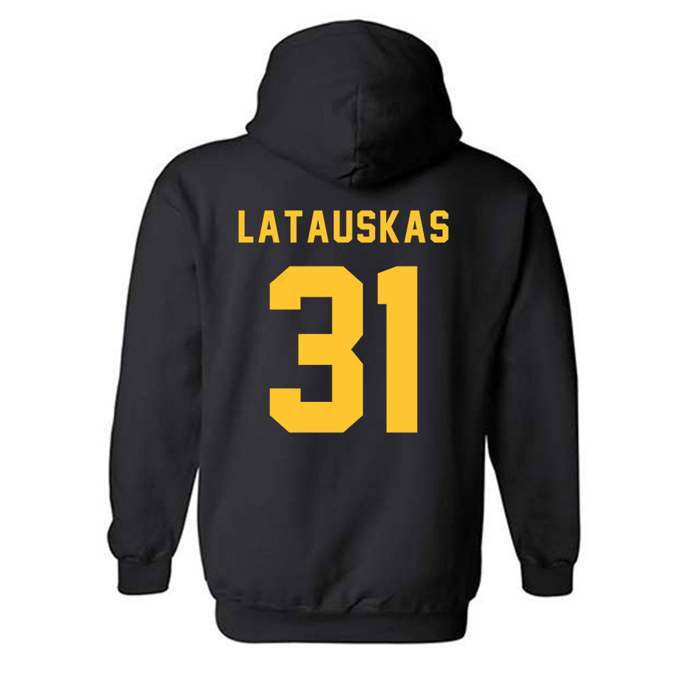Allegheny - NCAA Men's Basketball : Pijus Latauskas - Classic Shersey Hooded Sweatshirt-1