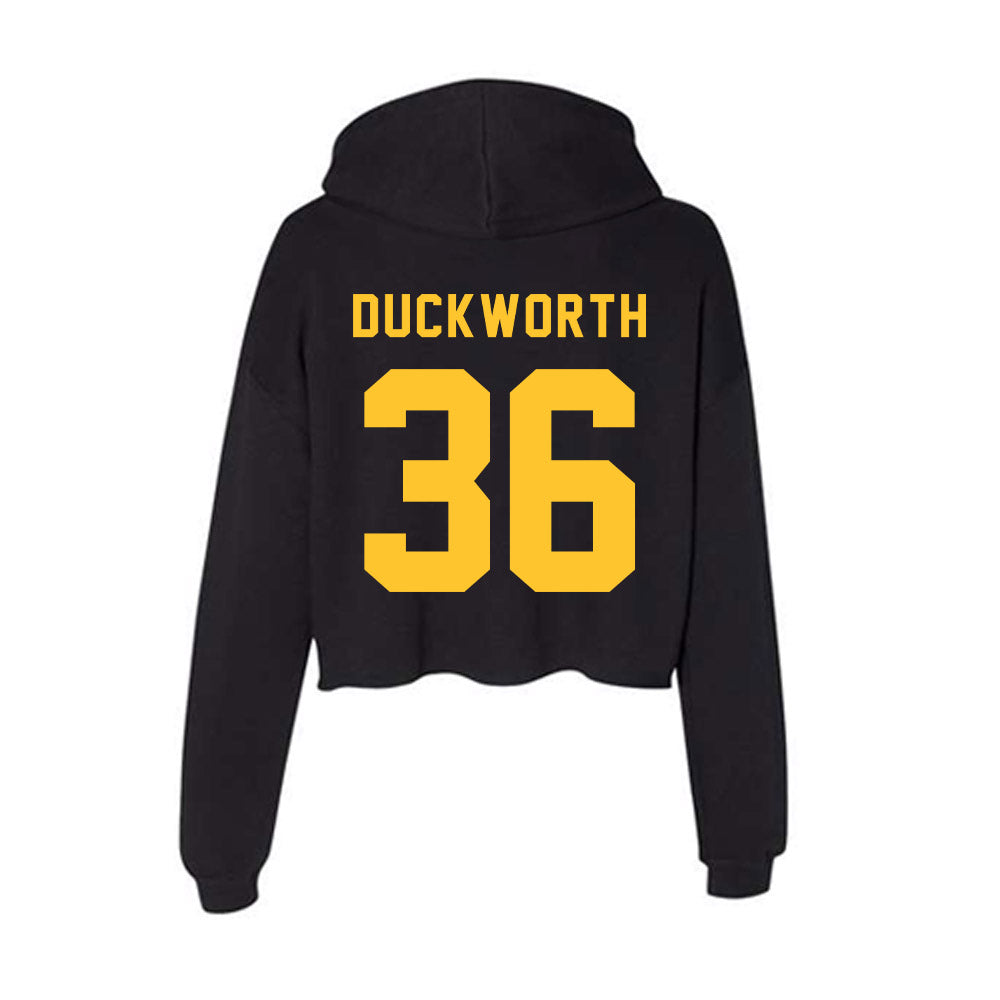 Allegheny - NCAA Baseball : Luke Duckworth - Women's Crop Fleece Hoodie-1
