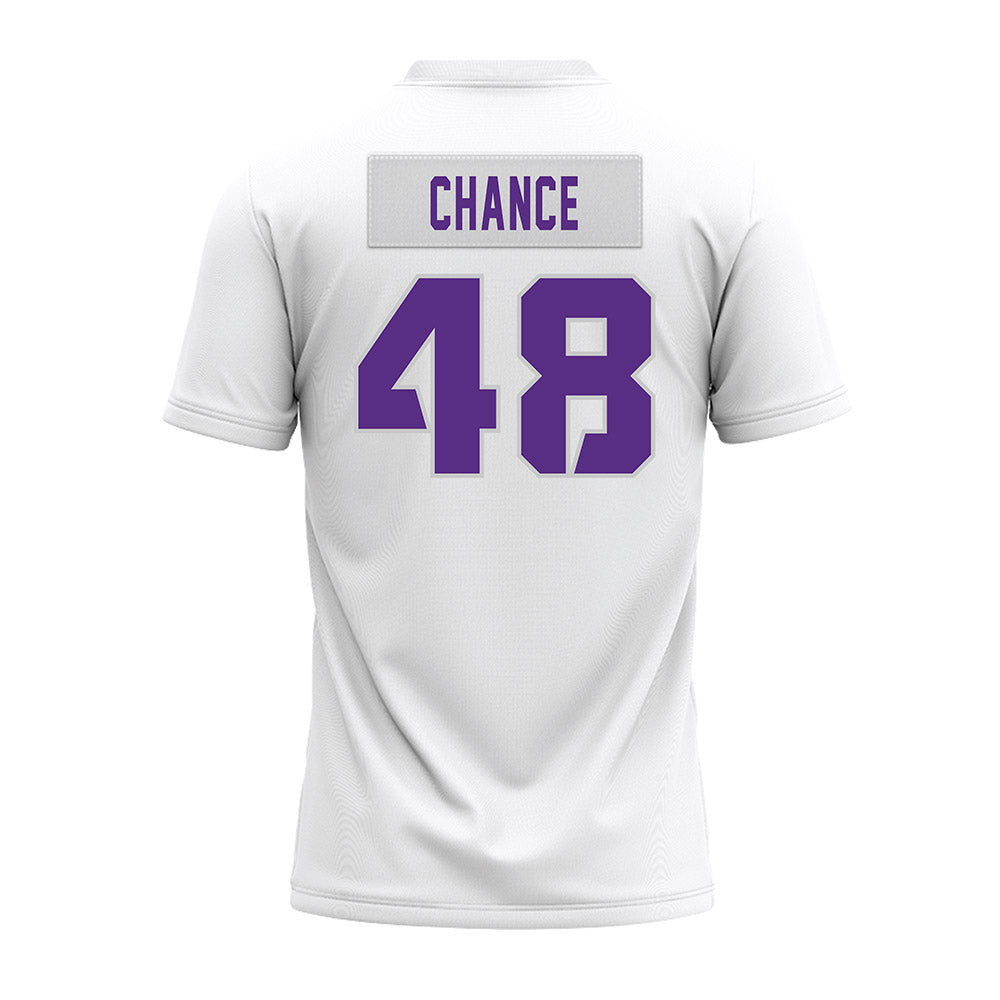 TCU - NCAA Football : John Hoyet Chance - White Premium Football Jersey-1