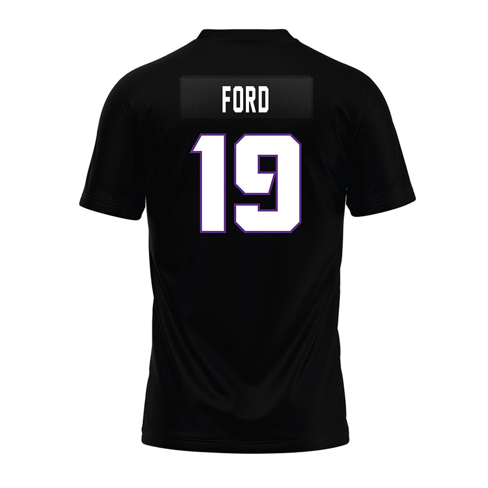 TCU - NCAA Football : Jesse Ford - Black Premium Football Jersey-1