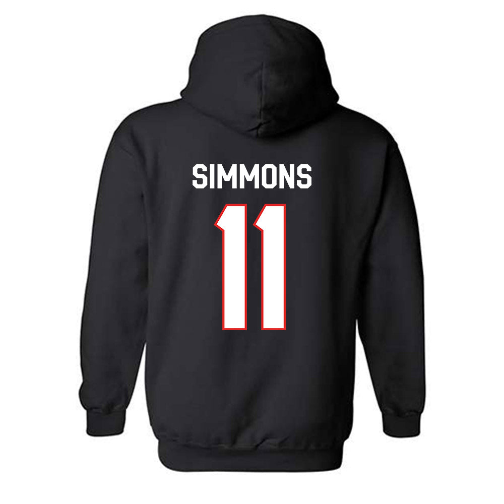 Texas Tech - NCAA Football : Malcolm Simmons - Classic Shersey Hooded Sweatshirt-1