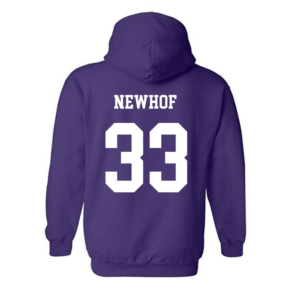 JMU - NCAA Men's Basketball : Gabe Newhof - Vintage Dukes Hooded Sweatshirt-1