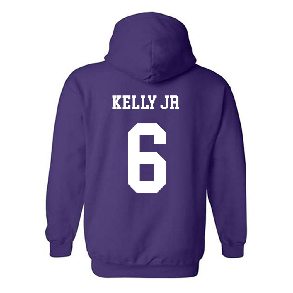 JMU - NCAA Football : DJ Kelly Jr - Vintage Dukes Hooded Sweatshirt-1