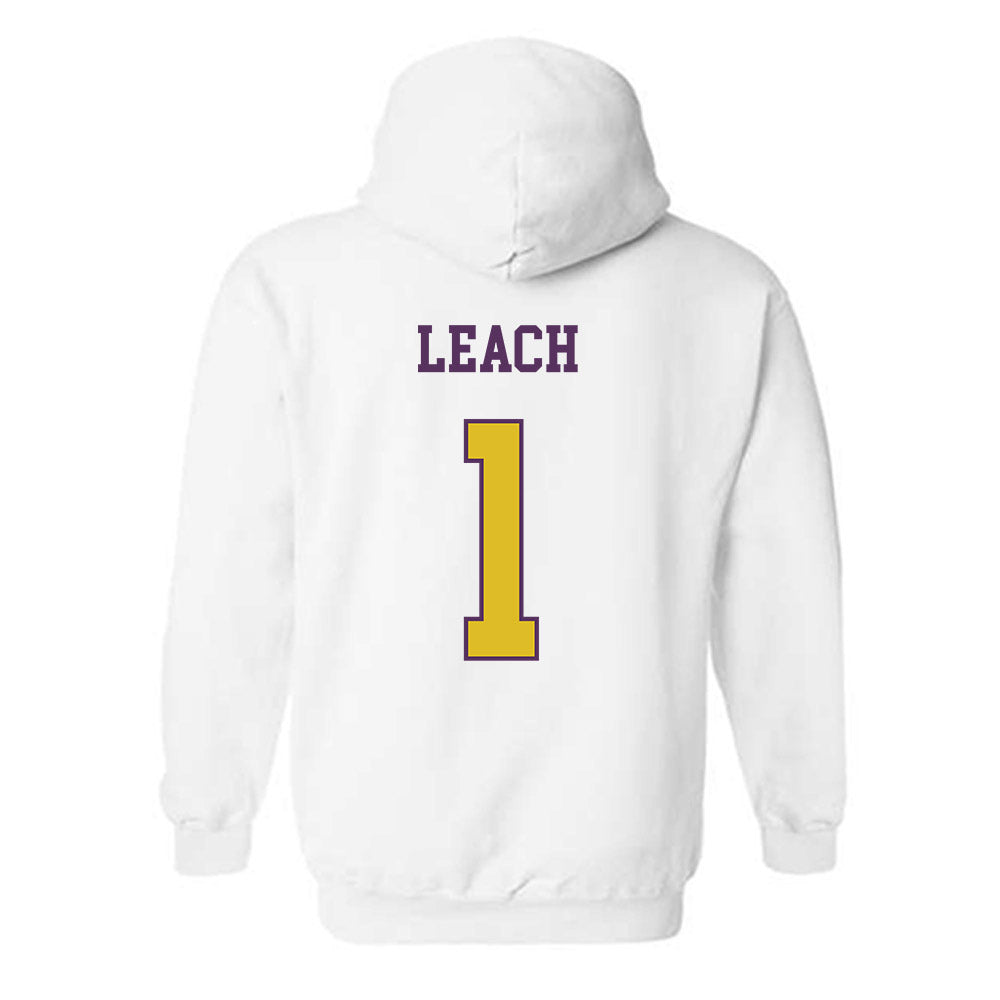 JMU - NCAA Women's Basketball : Maddie Leach - Vintage Dukes Hooded Sweatshirt-1