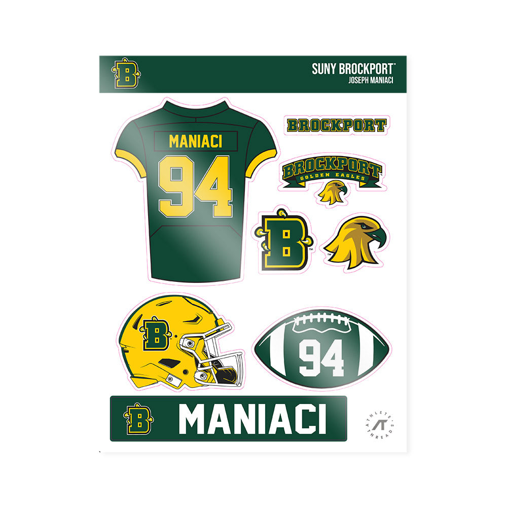 Brockport - NCAA Football : Joseph Maniaci - Sticker Sheet-0