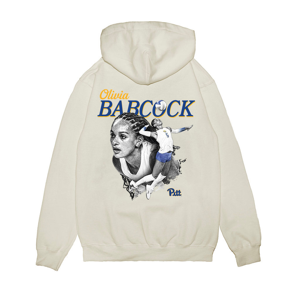 Pittsburgh - NCAA Women's Volleyball : Olivia Babcock - Collage Premium Hooded Sweatshirt-1