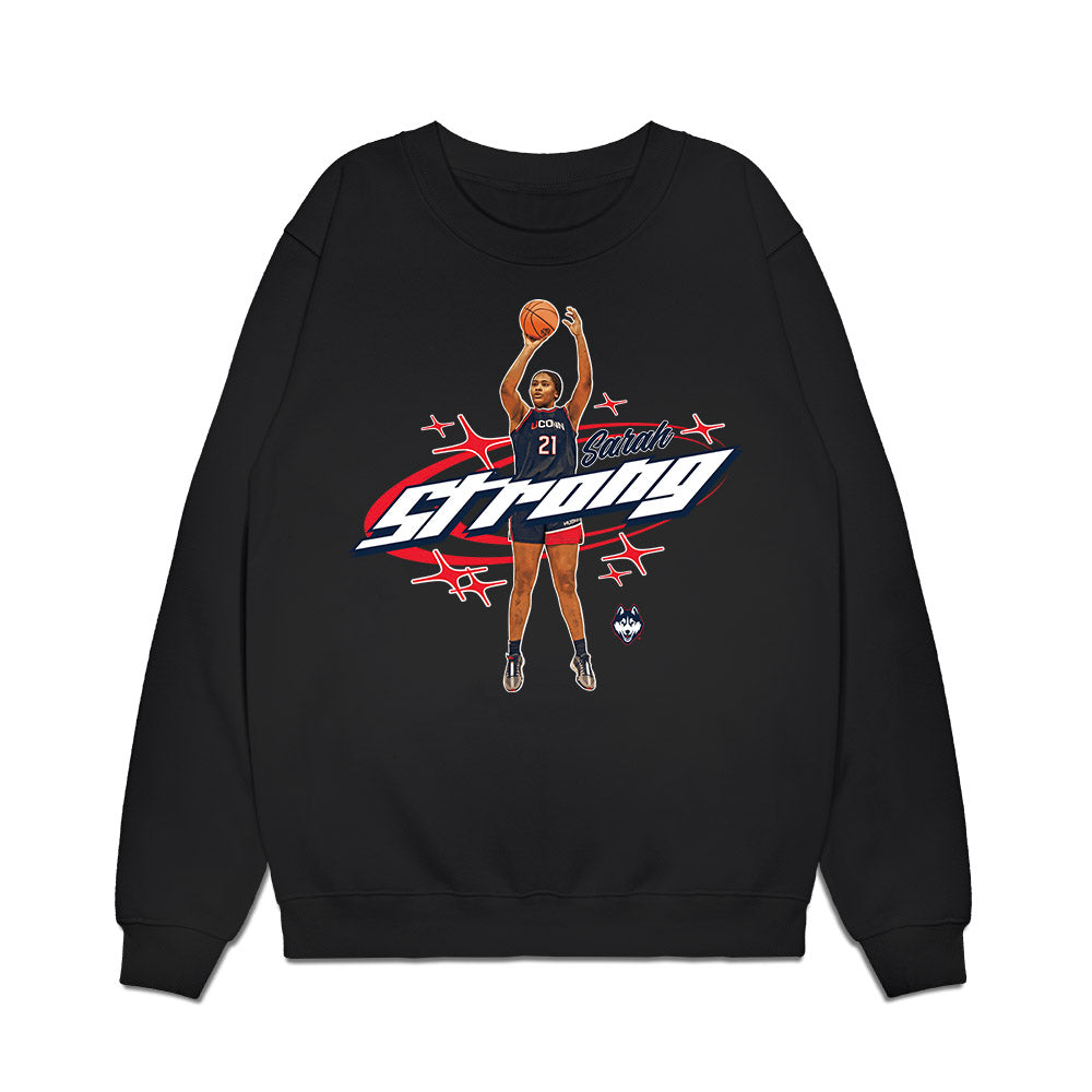 UConn - NCAA Women's Basketball : Sarah Strong - Graphic Tee Premium Crewneck Sweatshirt-0