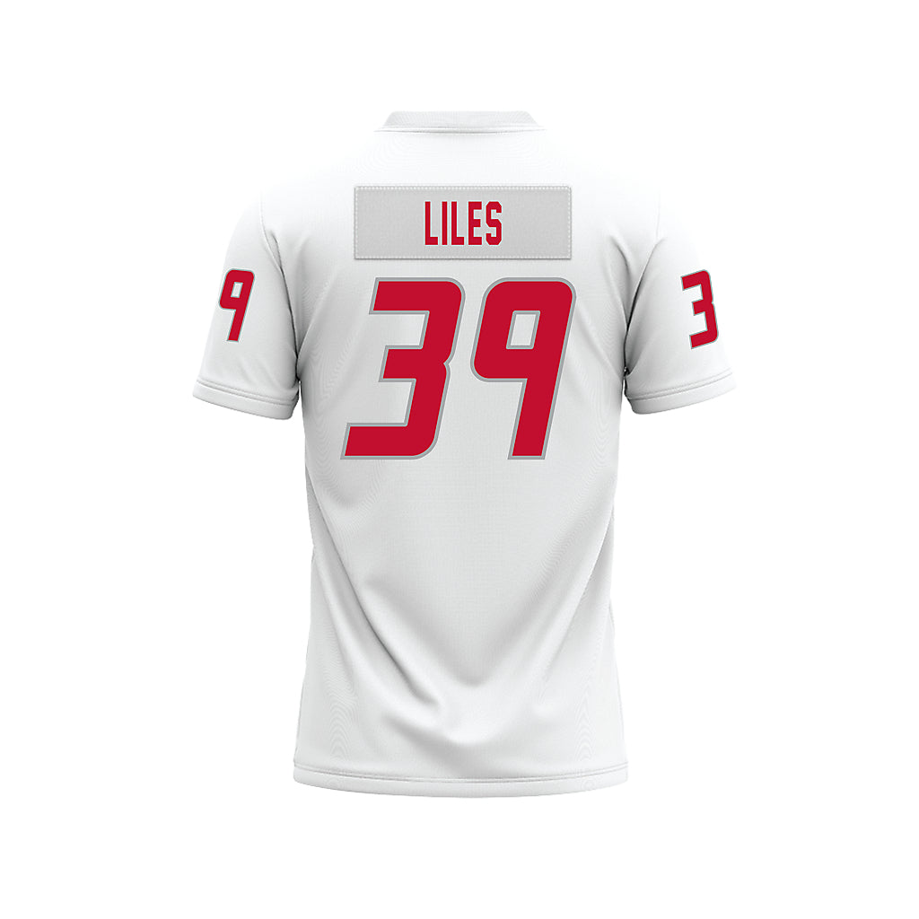 New Mexico - NCAA Football : Jaron Liles - White Premium Football Jersey-1