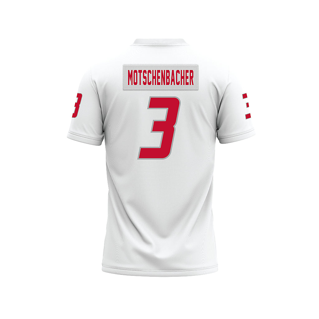 New Mexico - NCAA Football : Gabriel Motschenbacher - White Premium Football Jersey-1