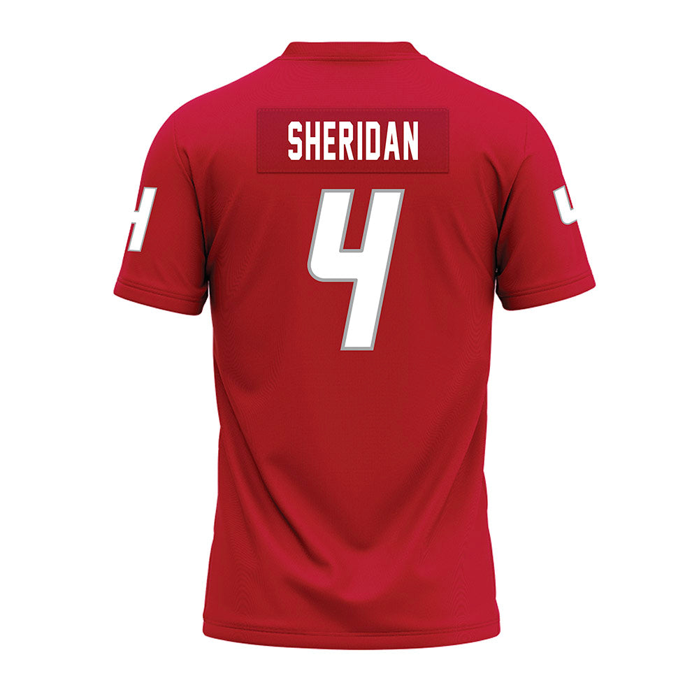 New Mexico - NCAA Football : Jayden Sheridan - Red Premium Football Jersey-1