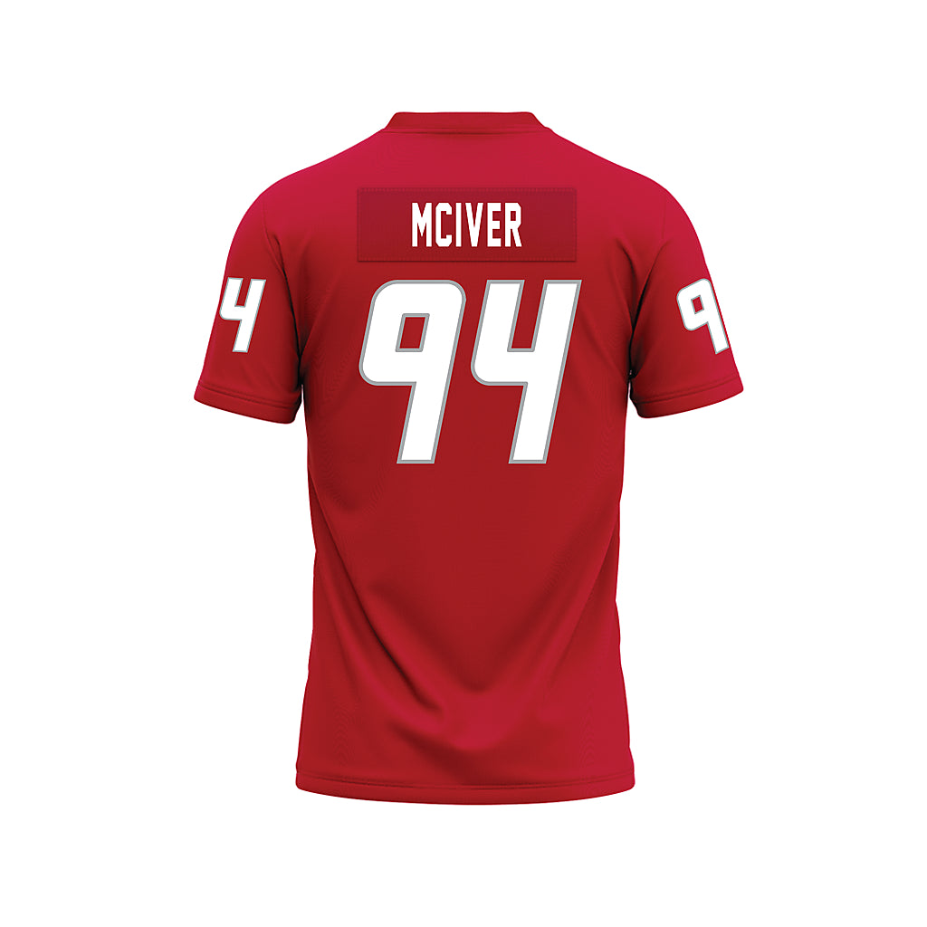 New Mexico - NCAA Football : Jalen McIver - Red Premium Football Jersey-1