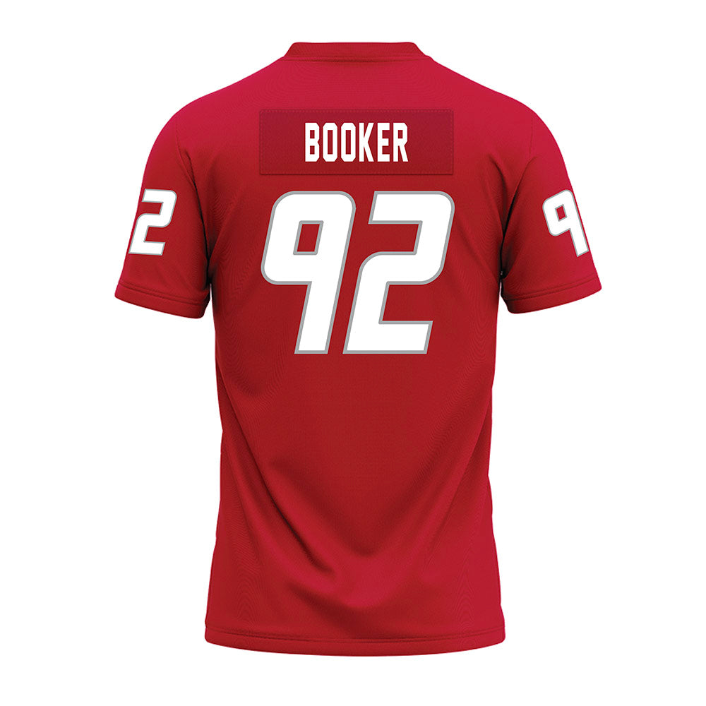 New Mexico - NCAA Football : Brian Booker - Red Premium Football Jersey-1
