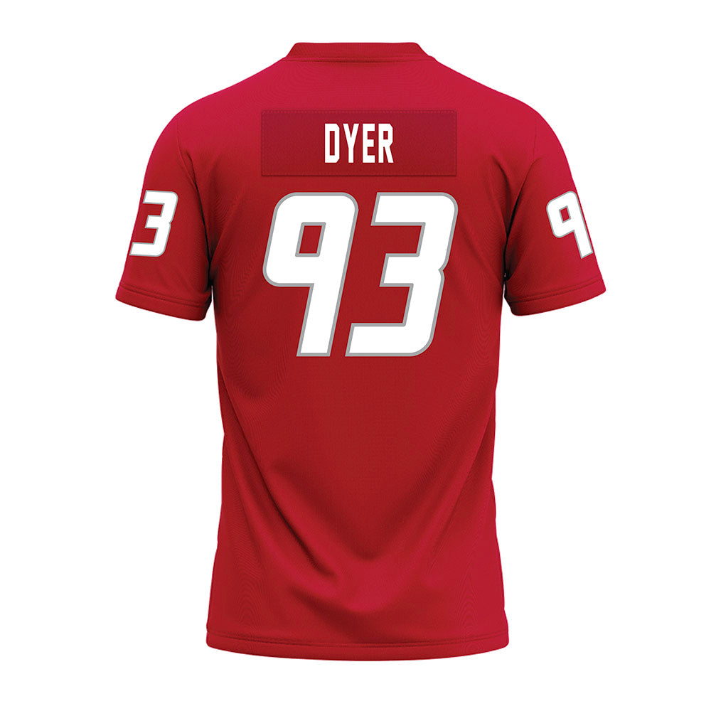 New Mexico - NCAA Football : Deven Dyer - Red Premium Football Jersey-1